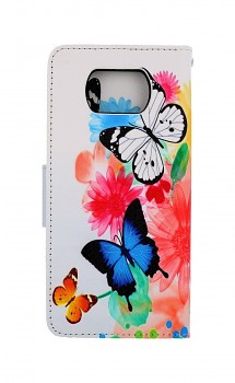 Knížkové pouzdro na Xiaomi Poco X3 Barevné s motýlky