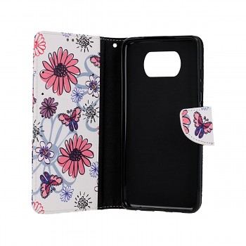 Knížkové pouzdro na Xiaomi Poco X3 Flowers (1)