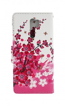 Knížkové pouzdro na Xiaomi Redmi 9 Kytičky textil