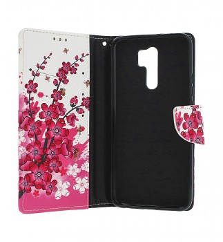 Knížkové pouzdro na Xiaomi Redmi 9 Kytičky textil (2)