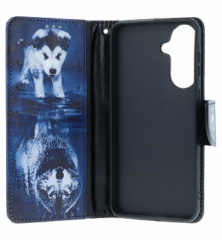 Knížkové pouzdro na Samsung A37 5G Odraz vlka 1