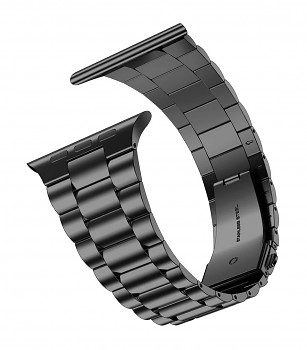 Ocelový řemínek Hard pro Apple Watch 42-44-45-49 mm černý 1