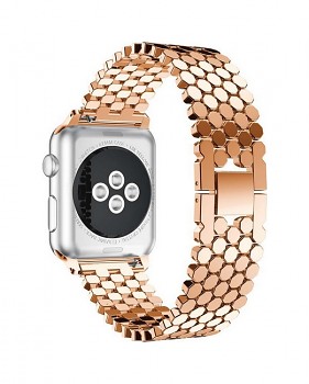 Kovový řemínek TopQ Snake pro chytré hodinky Apple Watch 3-4-5-6-SE 38-40 mm