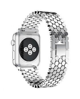 Kovový řemínek TopQ Snake pro chytré hodinky Apple Watch 3-4-5-6-SE 38-40 mm