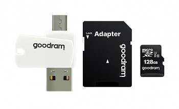 Paměťová karta GOODRAM 128GB Class 10 + čtečka micro USB