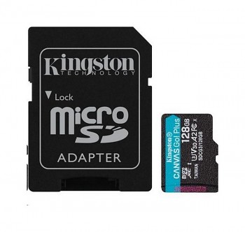 Paměťová karta Kingston 128GB micro SDXC Canvas Go Plus 170R A2 U3 V30