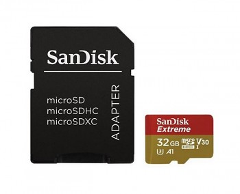 Paměťová karta SanDisk Extreme 32GB micro SDHC UHS-I U3 V30