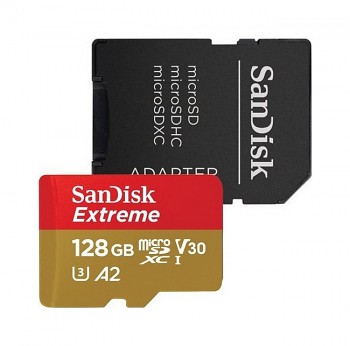 Paměťová karta SanDisk Extreme 128GB micro SDXC UHS-I U3 V30 A2