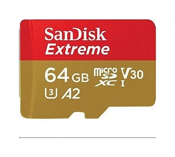 Paměťová karta SanDisk Extreme 64GB micro SDXC UHS-I U3 V30 A2