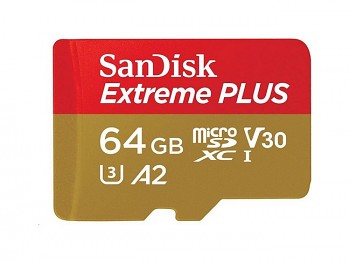 Paměťová karta SanDisk Extreme Plus 64GB micro SDXC UHS-I U3 V30 A2 