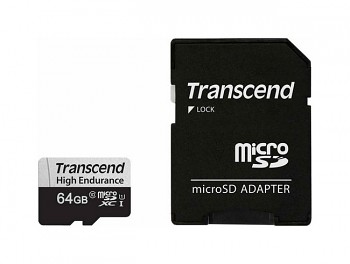 Paměťová karta Transcend High Endurance 64GB micro SDXC U1 350V