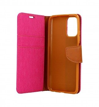 Knížkové pouzdro Canvas na Xiaomi Redmi Note 10 růžové (2)