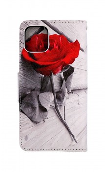 Knížkové pouzdro na iPhone 11 Červená růže