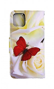 Knížkové pouzdro na iPhone 11 Červený motýl