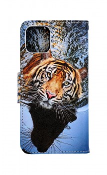 Knížkové pouzdro na iPhone 11 Hnědý tygr