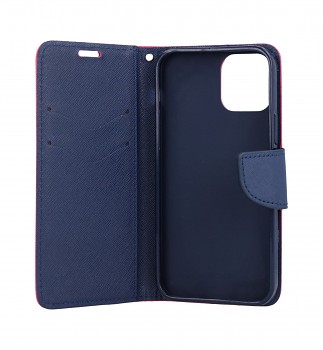 Knížkové pouzdro na iPhone 12 růžové (2)