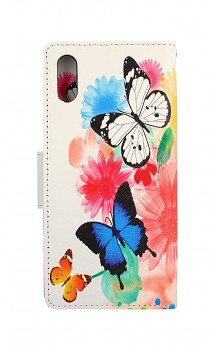 Pouzdro kryt na mobil Xiaomi Redmi 9A knížkové Barevné s motýlky (2)