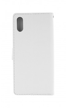 Pouzdro kryt na mobil Xiaomi Redmi 9A knížkové bílé s přezkou (2)