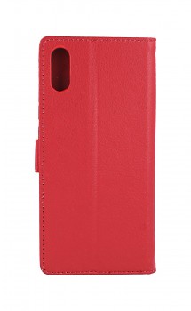 Pouzdro kryt na mobil Xiaomi Redmi 9A knížkové červené s přezkou (2)