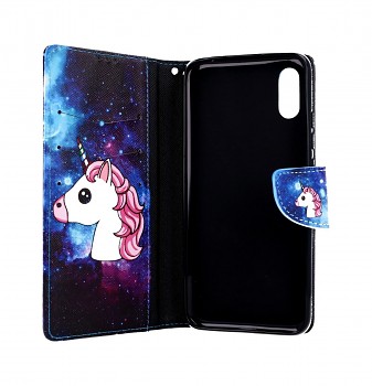 Pouzdro kryt na mobil Xiaomi Redmi 9A knížkové Space Unicorn (3)