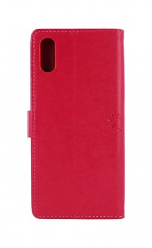 Pouzdro kryt na mobil Xiaomi Redmi 9A Tmavě růžový stom sovičky (2)