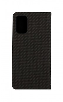 Knížkové pouzdro Luna Carbon Book na Samsung A02s černé