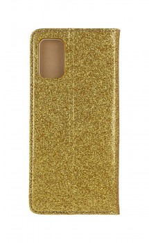 Knížkové pouzdro Magnet Book na Samsung A02s glitter zlaté 