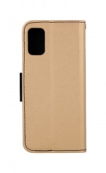 Knížkové pouzdro na Samsung A41 zlato-černé
