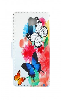 Knížkové pouzdro na Xiaomi Redmi 9 Barevné s motýlky