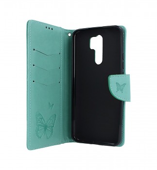 Knížkové pouzdro na Xiaomi Redmi 9 Butterfly zelené (2)