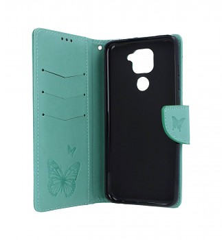 Knížkové pouzdro na Xiaomi Redmi Note 9 Butterfly zelené (2)