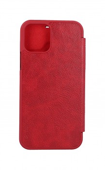 Knížkové pouzdro Nillkin Qin na iPhone 12 Pro kožené červené