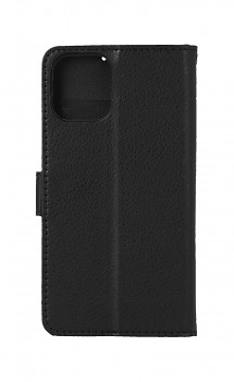 Knížkové pouzdro na iPhone 12 černé s přezkou