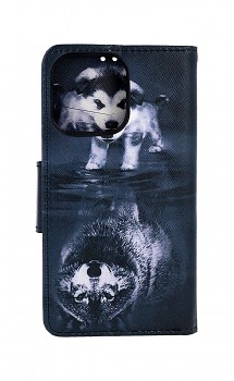 Knížkové pouzdro na iPhone 13 Pro Odraz vlka