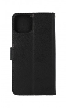 Knížkové pouzdro na iPhone 14 černé s přezkou