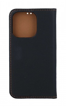 Knížkové pouzdro TopQ Leather SMART PRO na mobil iPhone 15 Pro černé