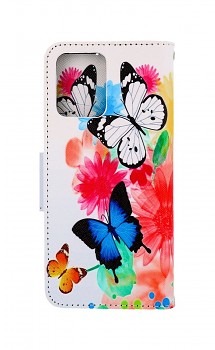 Knížkové pouzdro na Realme 9 Barevné s motýlky