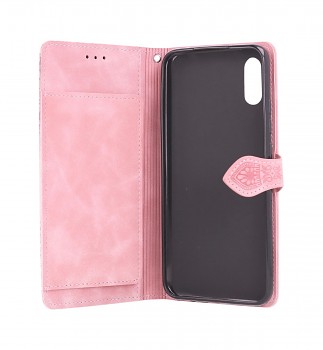 Knížkové pouzdro na Xiaomi Redmi 9A se zipem růžové_1