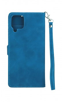 Knížkové pouzdro na Samsung A12 se zipem tyrkysové