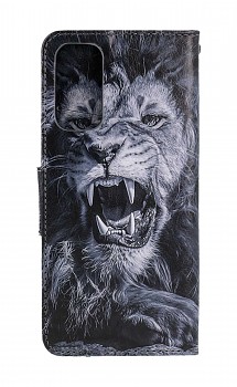 Knížkové pouzdro na Samsung A14 Černobílý lev