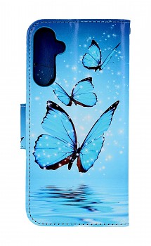 Knížkové pouzdro na Samsung A34 Modří motýlci