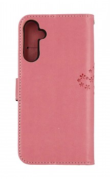 Knížkové pouzdro na Samsung A34 Růžový strom sovičky