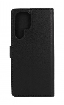 Knížkové pouzdro na Samsung S22 Ultra černé s přezkou