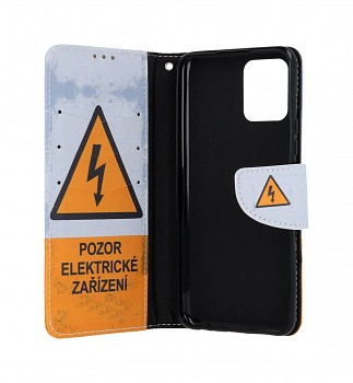 Knížkové pouzdro na Vivo Y01 Pozor elektrické zařízení_1