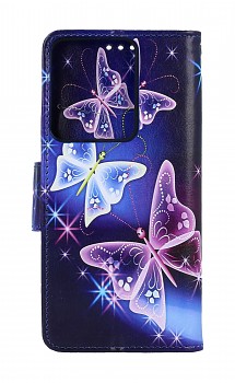 Knížkové pouzdro na Vivo Y36 Modré s motýlky