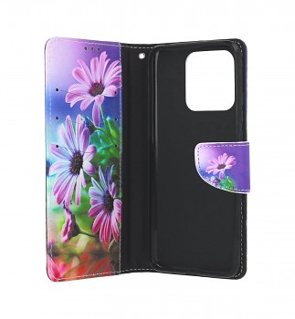 Knížkové pouzdro na Xiaomi Redmi 10C Fialové květy_1