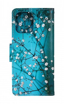 Knížkové pouzdro TopQ na mobil Xiaomi Redmi 12 Modré s květy