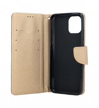 Knížkové pouzdro TopQ na mobil Xiaomi Redmi A2 černo-zlaté1