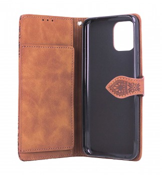 Knížkové pouzdro na Xiaomi Redmi A2 se zipem hnědé_1