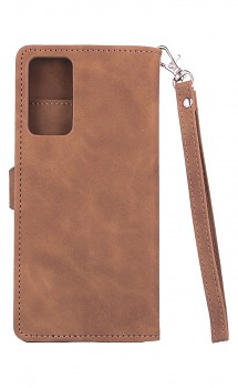 Knížkové pouzdro na Xiaomi Redmi Note 11 Pro se zipem hnědé